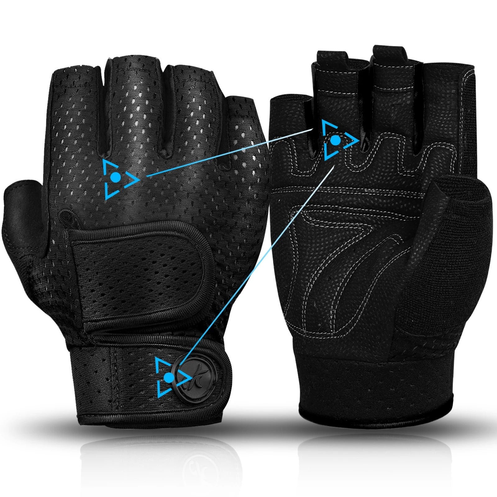 Men's Gym Gloves Weight Lifting Non-Slip Workout Training