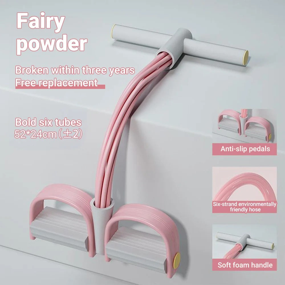 6-Tube Resistance Bands Pedal Puller for Home Workouts