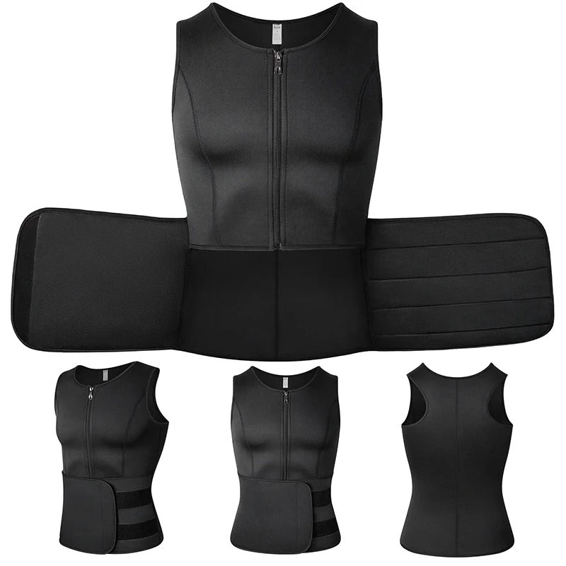 Men's Waist Trainer Vest Slimming Sauna Compression Top